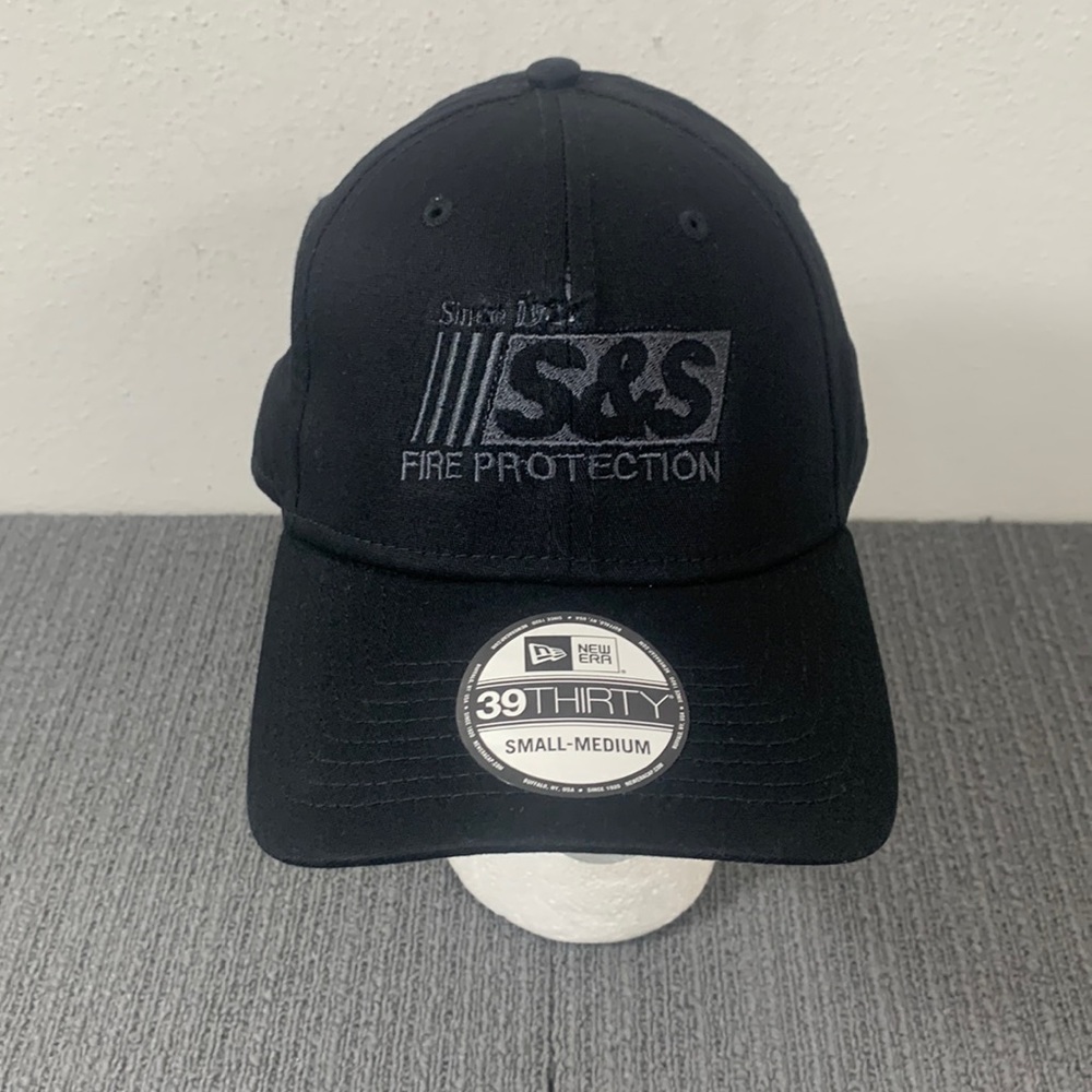 S&S Fire Protection New Era 39Thirty Fitted Hat Mens Size S/M Black Stretch Cap